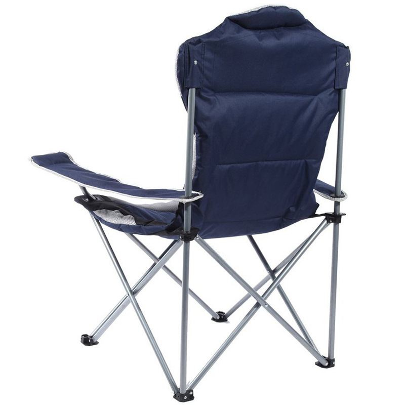 Fábrica directa moderna simple doble capa aumentando sillón de algodón portátil plegable silla de playa al aire libre silla de metal