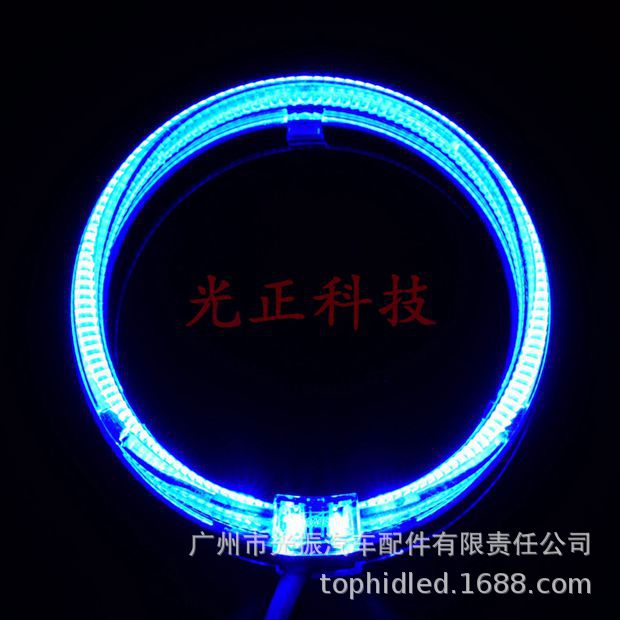 Luces de coche de alto brillo, ojos de ángel con guía de luz, con función de atenuación, lente LED, 2.5 pulgadas, 3 pulgadas, Q5, H5 luces decorativas