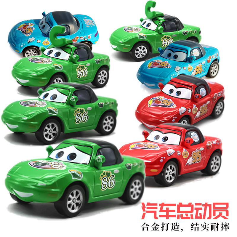 Racing Car Story Alloy McQueen Road Bully with Hook Fans TNT Metal Kids Toy Car