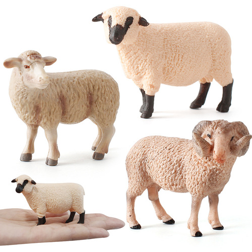 Model of solid static simulation wildlife goat sheep Shropshire Juniper series ornament for foreign trade and cross-border trade