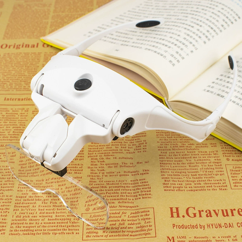 Прямая поставка с завода, головной USB-повязка на голову с зарядкой, светодиодные очки, увеличительное стекло, Сменное многократное Ремонтное чтение, оценка