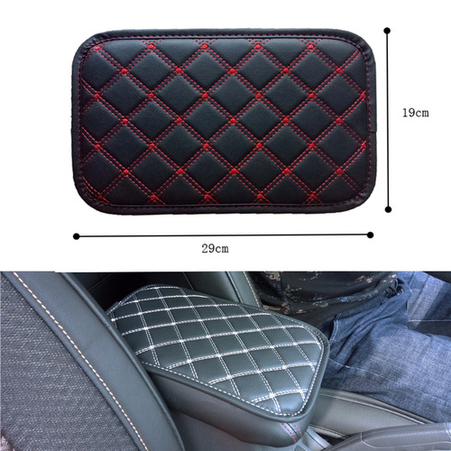 Universal Car Armrest Pad Cover Center Console PU Leather Protective Mat Four Seasons Universal Armrest Box Mat Car Accessories