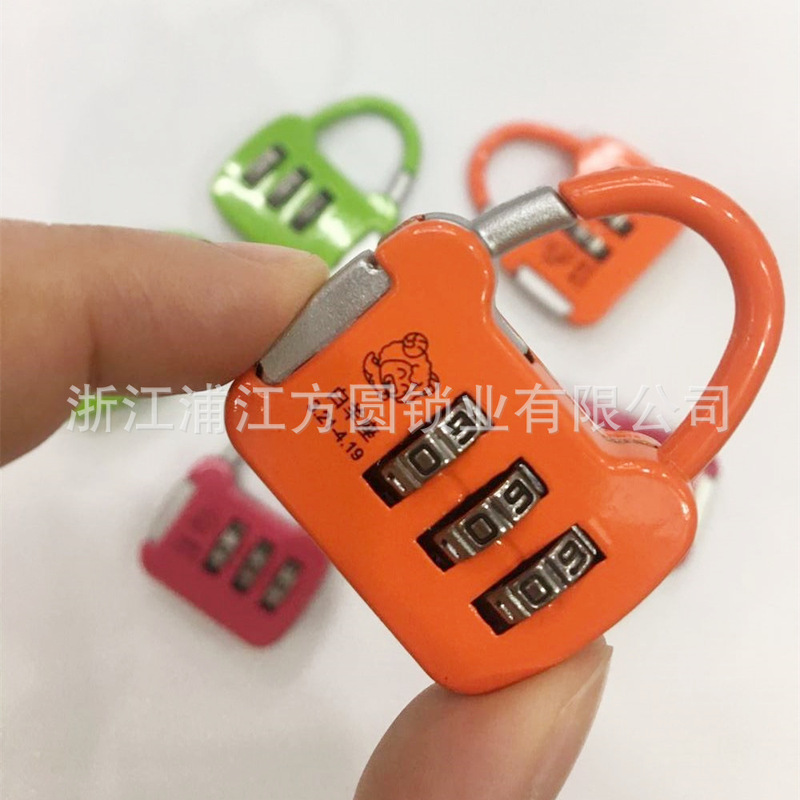 Color password lock luggage suitcase small size password padlock logo small Lock Number Lock