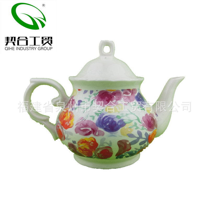 Cerámica calcomanías Madre y madre olla una taza una olla sola olla juego de té traje blanco porcelana apilados olla con filtro flor tetera