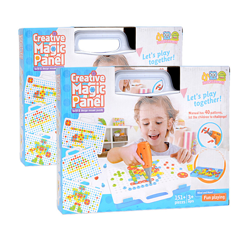 Children's Electric Toys Early Education DIY Electric Drill Combination Assembly Creative Building Blocks Platter Cross-Border Hot Sale 151 Children's Electric Toys Early Education DIY Electric Drill Combination Assembly Creative Building Blocks Platter Cross-Border Hot Sale 151