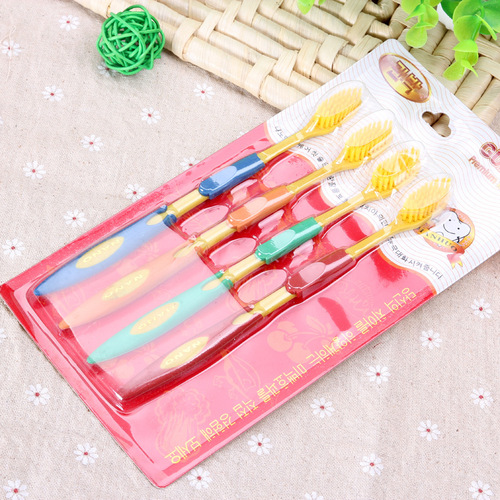 Cross-border Korean version bamboo charcoal toothbrush wholesale adult household soft bristles nano-fine soft large black hair thick handle toothbrush
