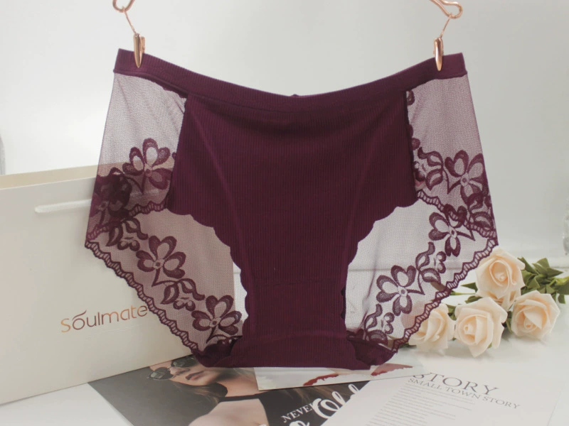维密姑娘 Summer sexy pants, underwear, mid rise, plus size