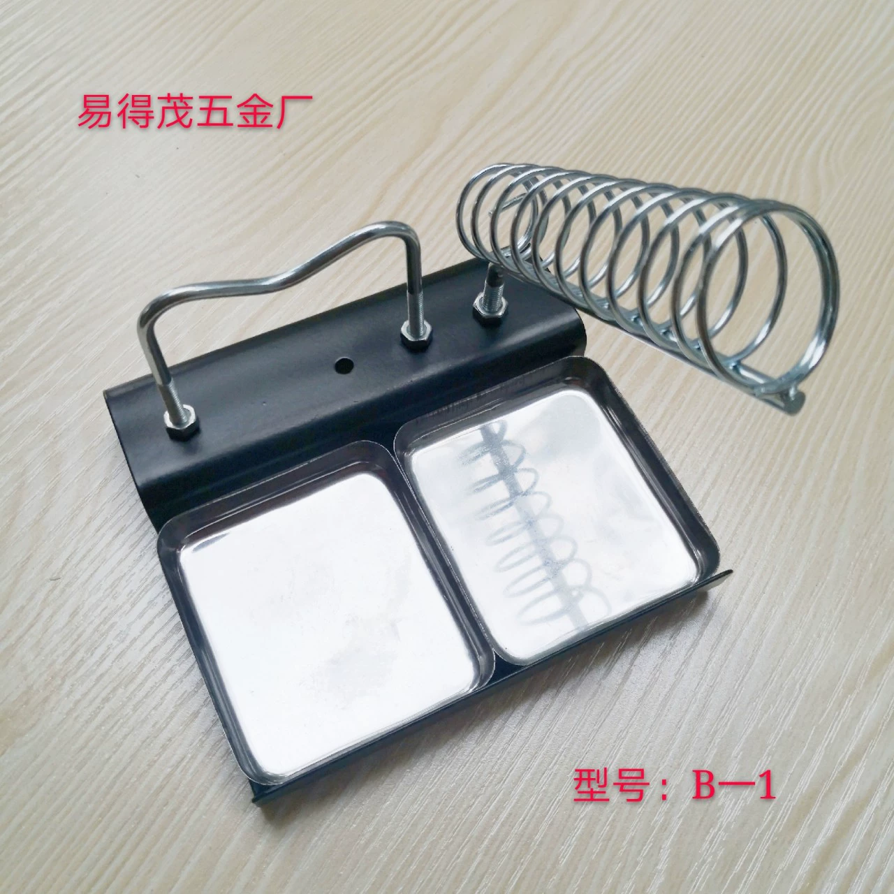 Подставка для паяльника типа B, 120 шт., подставка для паяльника; цельнометаллическая квадратная пластина с двумя отделениями из нержавеющей стали можно фиксировать