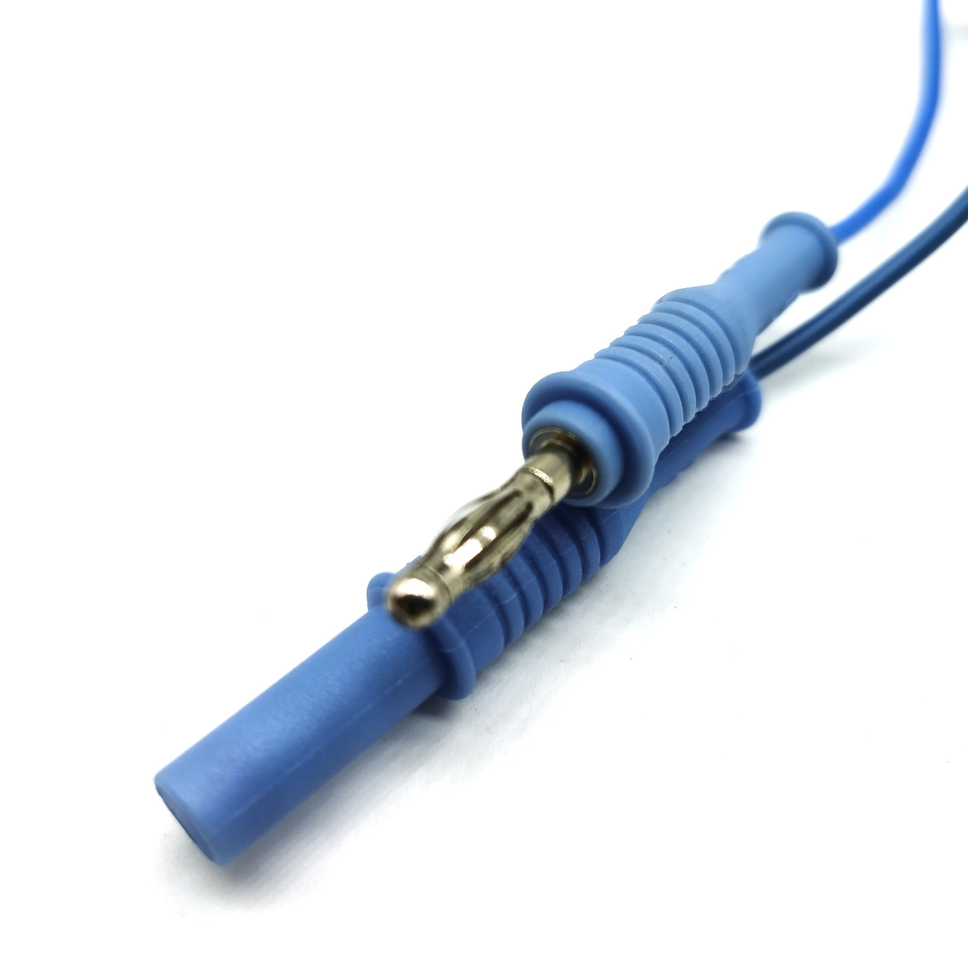 新款蓝色香蕉头公对母医疗线 PVC外被连接线