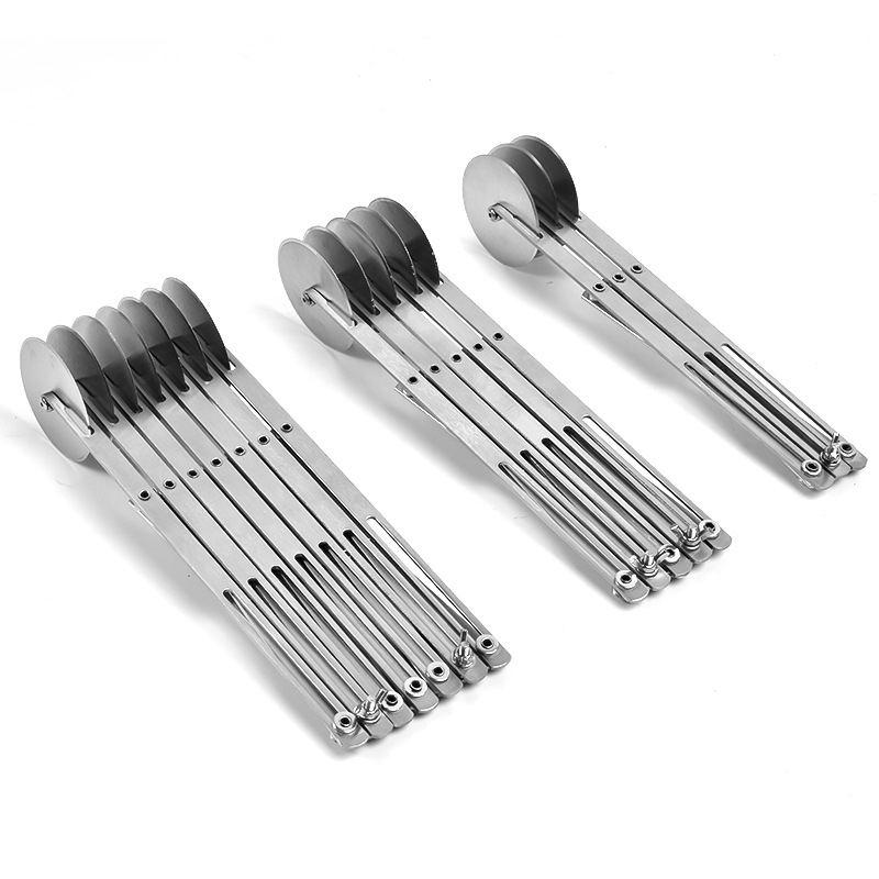 Cuchillo de pizza de encaje de acero inoxidable cuchillo de múltiples ruedas herramienta para hornear cuchillo de pizza cuchillo de panqueque cortador de pan de pizza