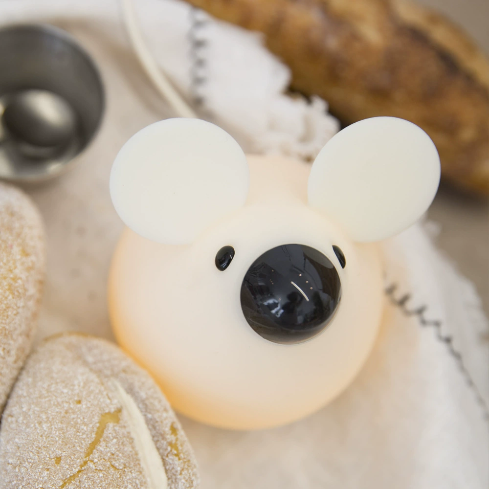 Крысиный свет ночник светильник милый волшебный подарок мультяшный силиконовый свет USB зарядный рабочий стол светодиодный мультфильм крыса настольная лампа