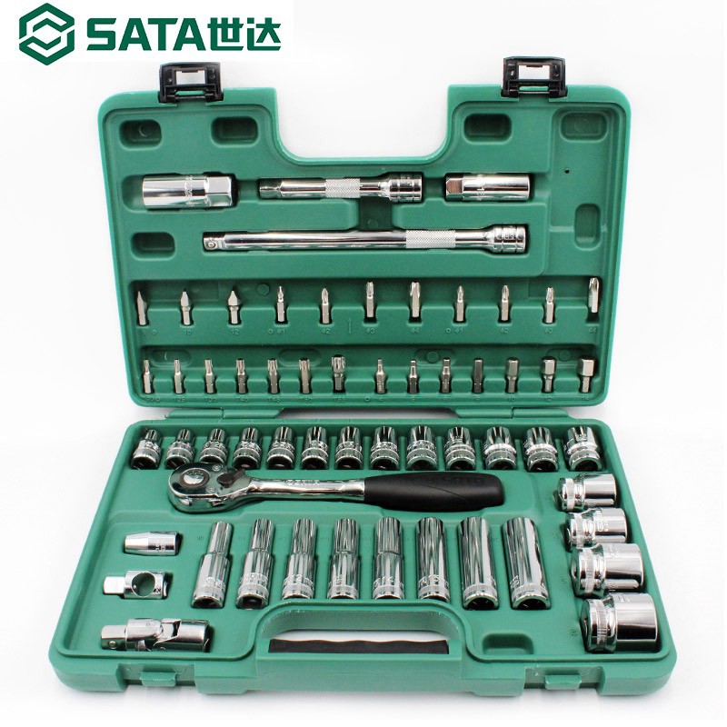 世达新款60件12.5MM套筒扳手组套汽修修车工具箱套装组合09007