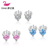 Рождественские модные мультяшные милые серьги, в корейском стиле, подарок на день рождения