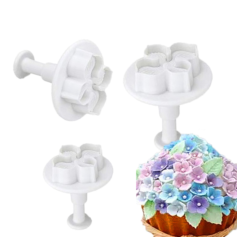 3 unids Hortensia primavera molde de gofrado galleta fondant cake decoración impresión molde herramientas para hornear image 7
