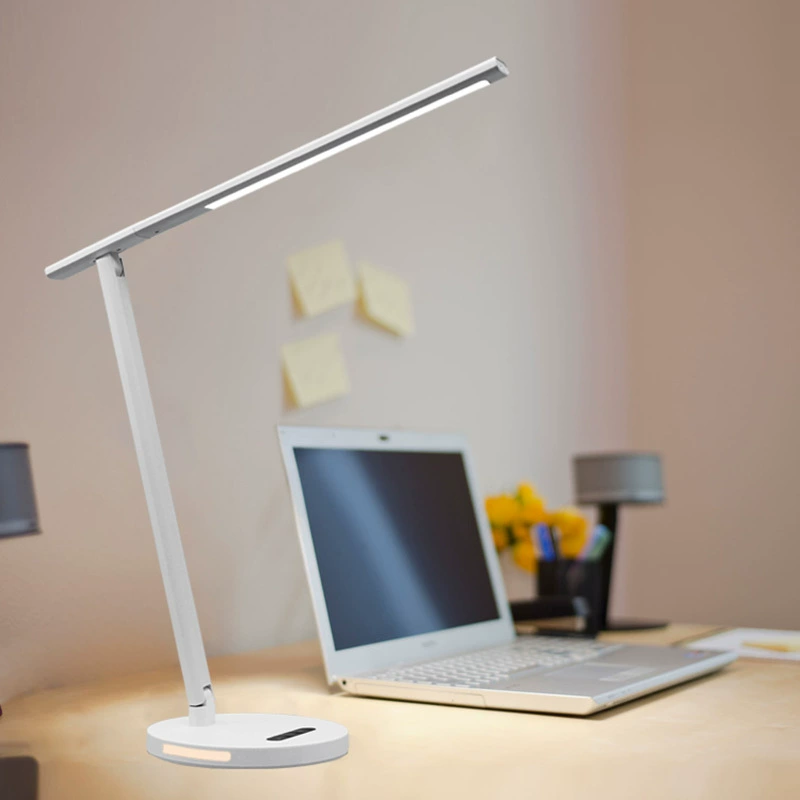 Светодиодная алюминиевая металлическая настольная лампа для защиты глаз, ночник, национальный стильный настольный светильник для чтения, складная настольная лампа для учебы, офиса, трансграничный Amazon