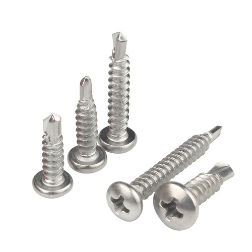 410 stainless steel cross round head drill tail screws M3.5-M6.3 cross pan head dovetail self-tapping self-drilling screws