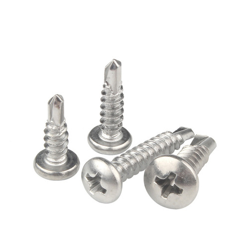 410 stainless steel cross round head drill tail screws M3.5-M6.3 cross pan head dovetail self-tapping self-drilling screws