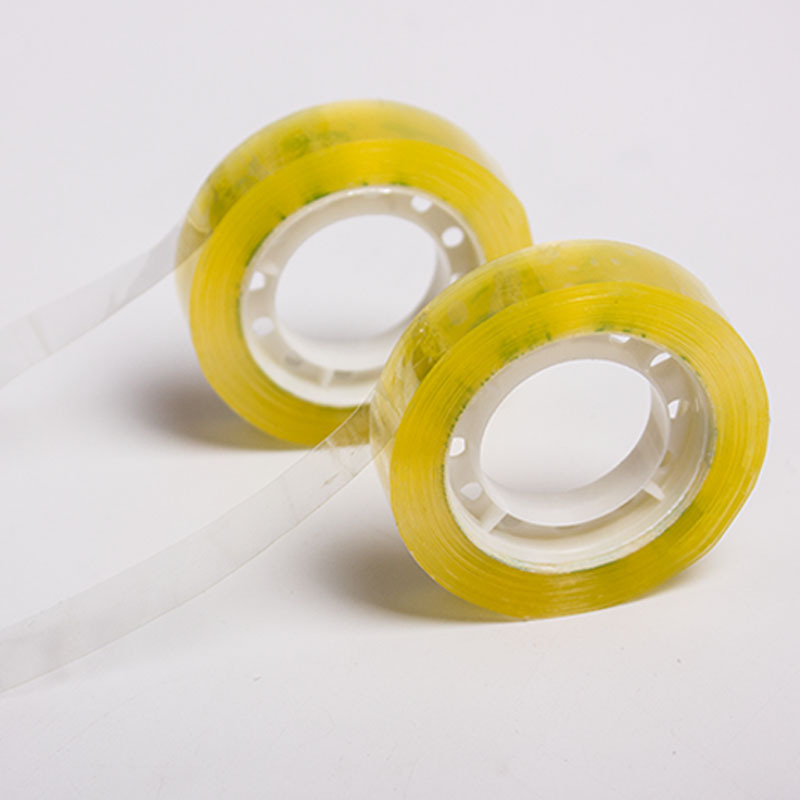 En stock suministro 1,2 cm cinta transparente BOPP material de oficina papelería cinta embalaje floral pequeña cinta al por mayor