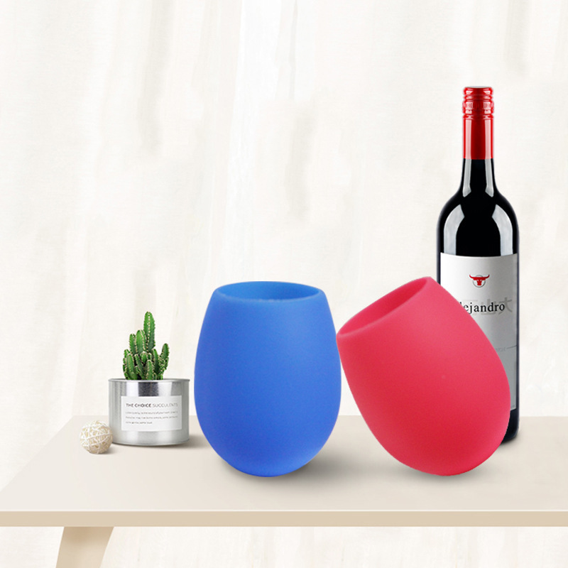 Food grade silicone wine glass creative silicone portable travel cup silicone water cup tea cup silicone mouthwash Cup wholesale