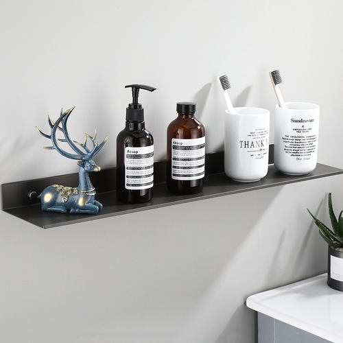 Gun gray bathroom rectangular storage rack mirror front rack space aluminum bathroom storage rack 30/40/50/60cm