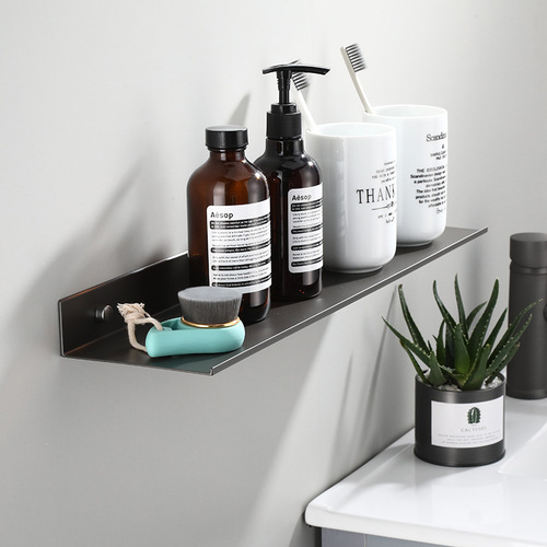 Gun gray bathroom rectangular storage rack mirror front rack space aluminum bathroom storage rack 30/40/50/60cm