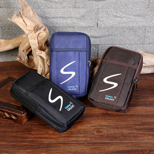 Foreign trade casual mobile phone waist bag fashion letter waist bag men's portable multi-layer zipper belt waist bag wholesale