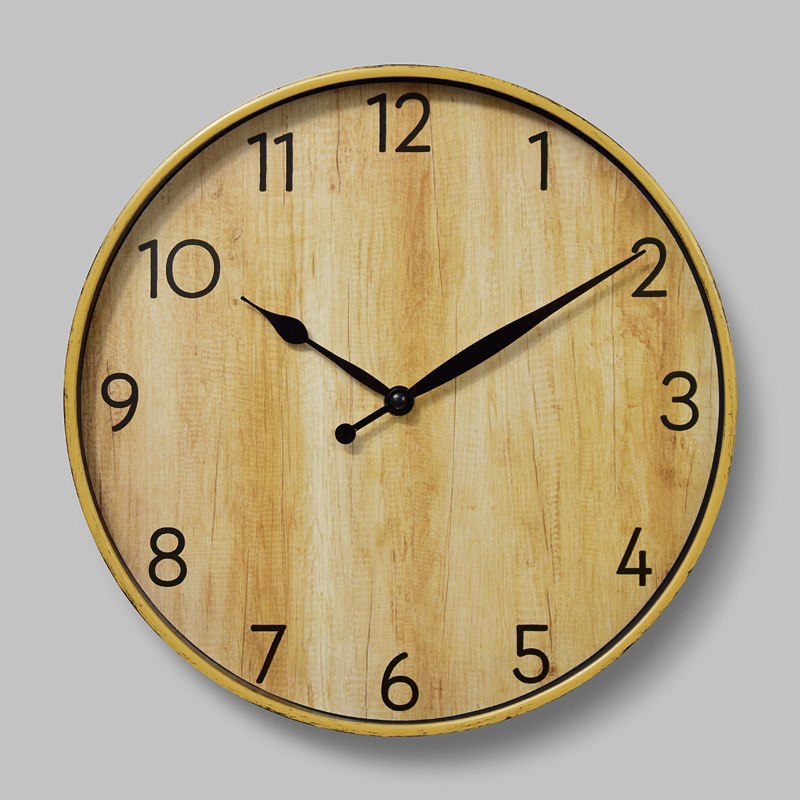 Plástico mudo Reloj de pared de moda creativa sala de estar tridimensional digital retro Reloj de pared al por mayor 12-pulgadas 30CM