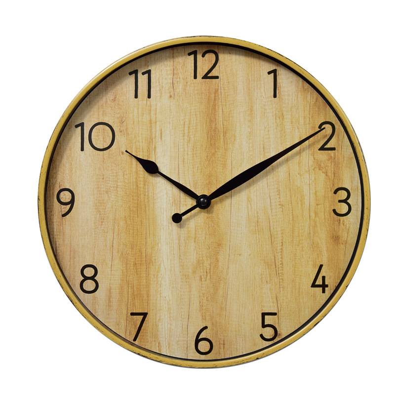 Plástico mudo Reloj de pared de moda creativa sala de estar tridimensional digital retro Reloj de pared al por mayor 12-pulgadas 30CM