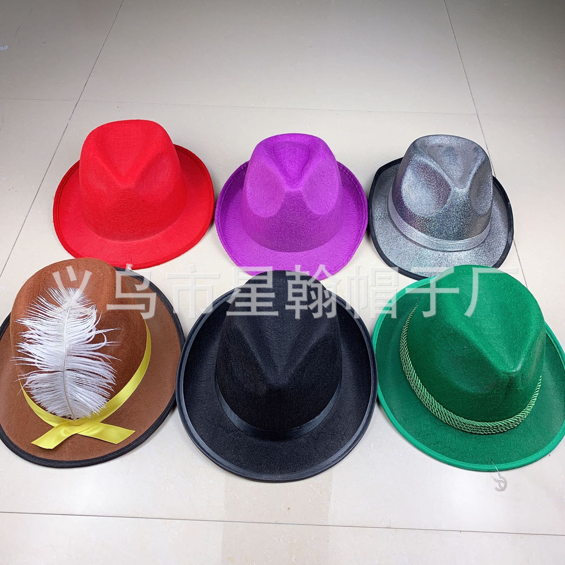 Estrellas americanas y rayas cinta vintage alto sombrero mago etapa rendimiento Festival fieltro paño recto sombrero alto