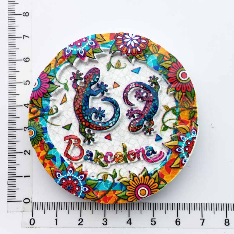 Fabricante en stock suministro transfronterizo al por mayor viajes creativos españoles decoración conmemorativa artesanía UV refrigerador magnético pegatinas