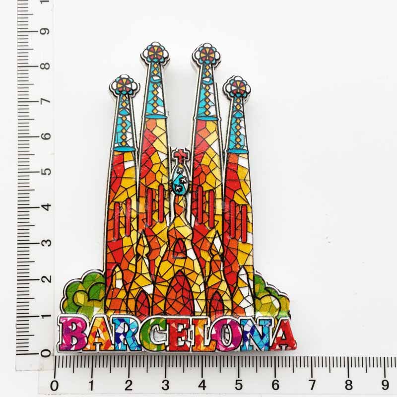 Fabricante en stock suministro transfronterizo al por mayor viajes creativos españoles decoración conmemorativa artesanía UV refrigerador magnético pegatinas