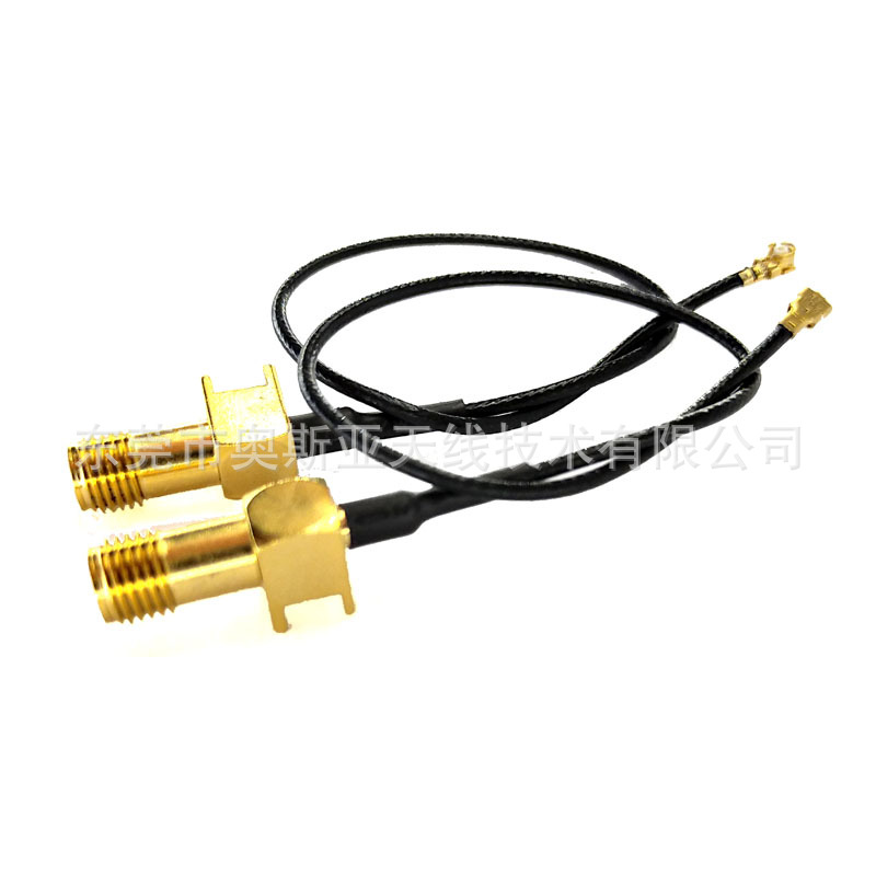 破板式SMA-K四脚插入PCB板转接线1.13线径WIFI天线延长馈线LTE线