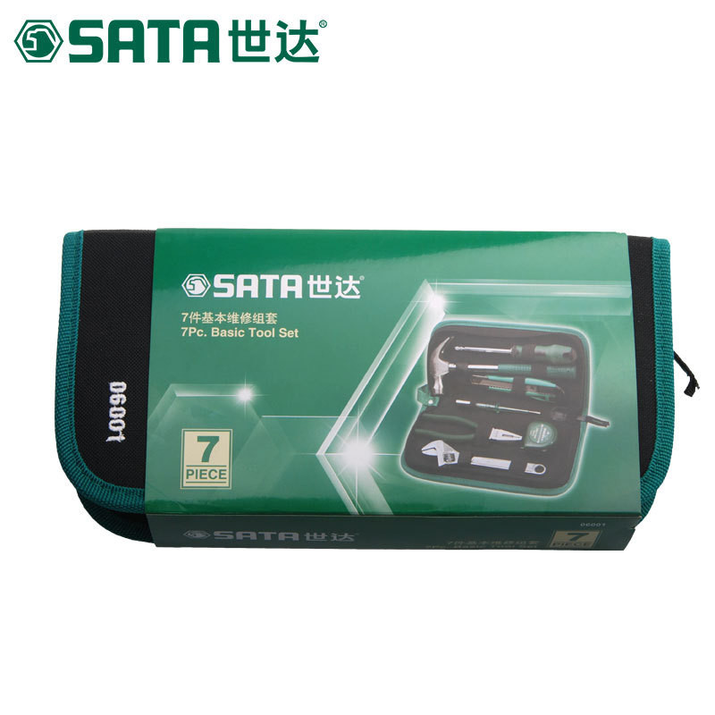 世达五金工具包基本维修家庭7件组套工具箱手动家用套装组合06001