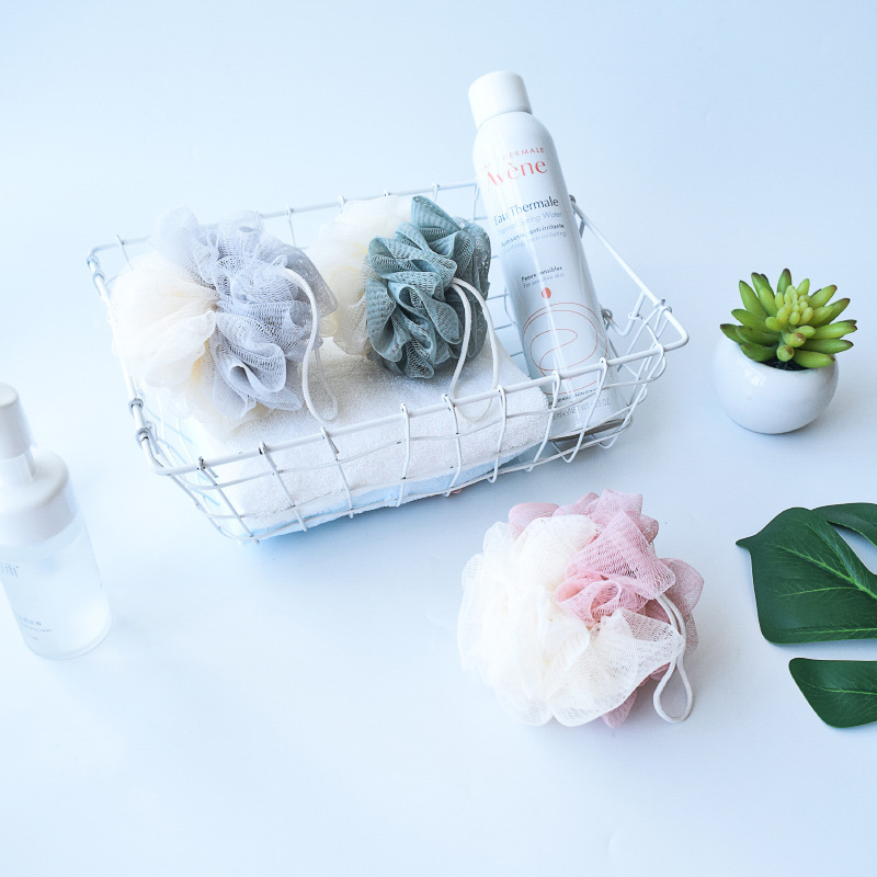 Gran Bola de baño de dos colores de la flor del baño frotar la espalda color de la flor del baño a juego casa Baño Bola de baño traje de bola