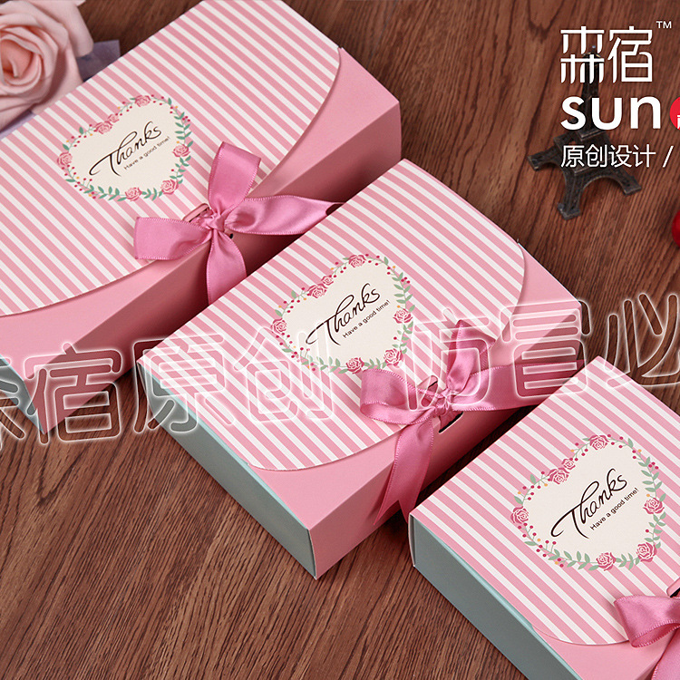 礼物盒礼品纸盒韩国创意喜糖盒蝴蝶结包装纸盒子S903新款糖果盒