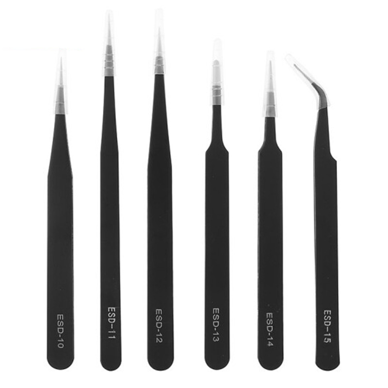 不锈钢弯头 ESD尖头镊子假睫毛镊子美甲镊子燕窝挑毛电子拆机工具