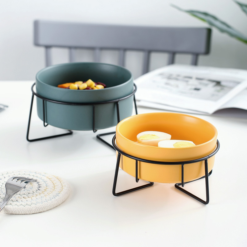 Nórdico creativo tazón de fuente de ensalada tazón de fideos instantáneos tazón de sopa tazón de postre de frutas vajilla cerámica comida para gatos Tazón para mascotas tazón de fuente de comida para perros