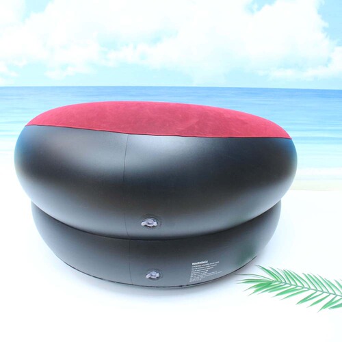 PVC inflatable simple flocking indoor home inflatable sofa outdoor lazy sofa flocking portable inflatable stool