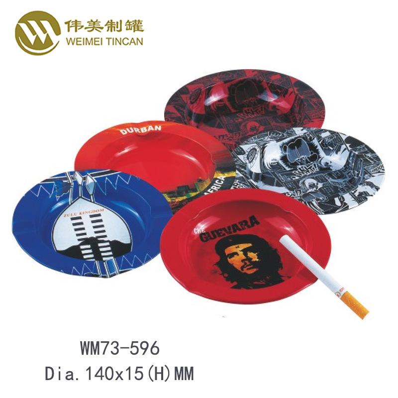 圆形糖果铁盘马口铁个性创意烟灰缸网吧酒吧金属烟缸收纳盘日用品