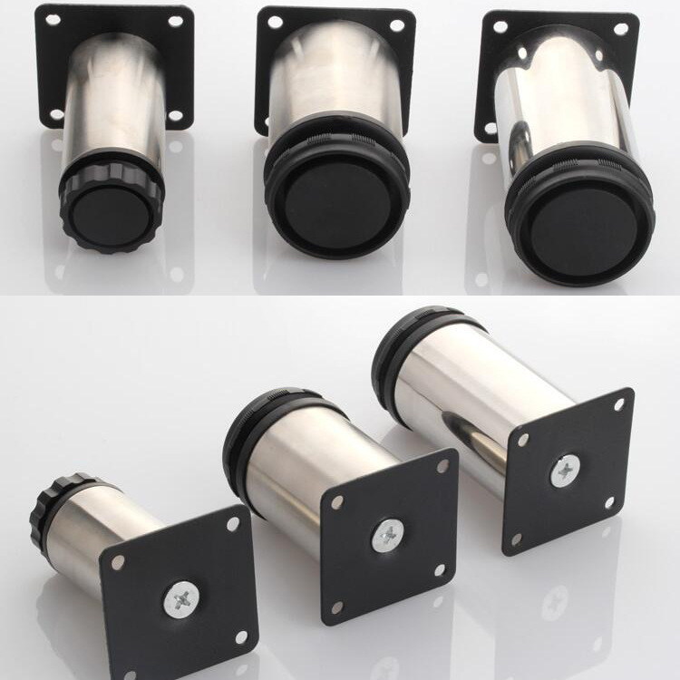 En stock gabinete de baño de acero inoxidable gabinete pierna gabinete de acero inoxidable ajustable gabinete pierna muebles pierna ajustable sofá pierna mesa de café espesado