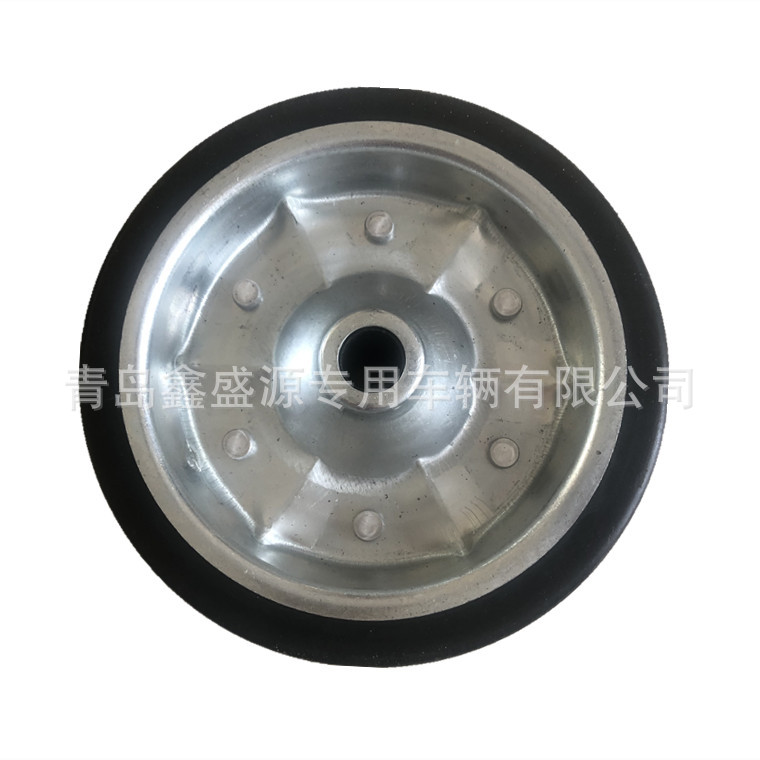 6寸8寸10寸千斤顶支架轮子 7寸8寸10寸千斤顶拖车橡胶实心轮胎