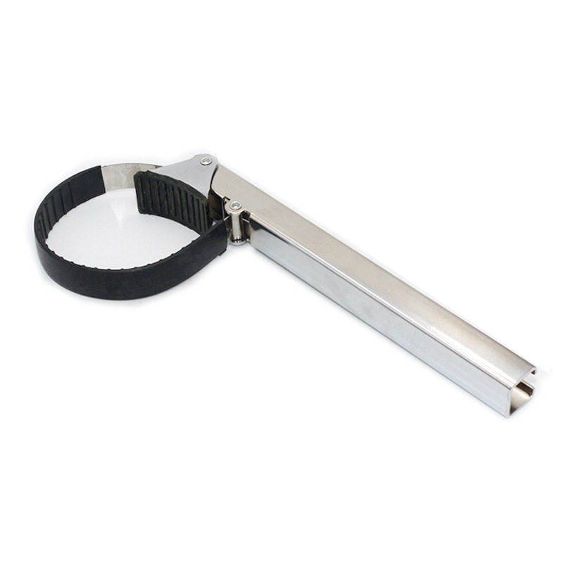 Llave de filtro de la máquina llave de rejilla de aceite ajustable llave de filtro correa de acero máquina llave de filtro herramienta de desmontaje de reparación de automóviles