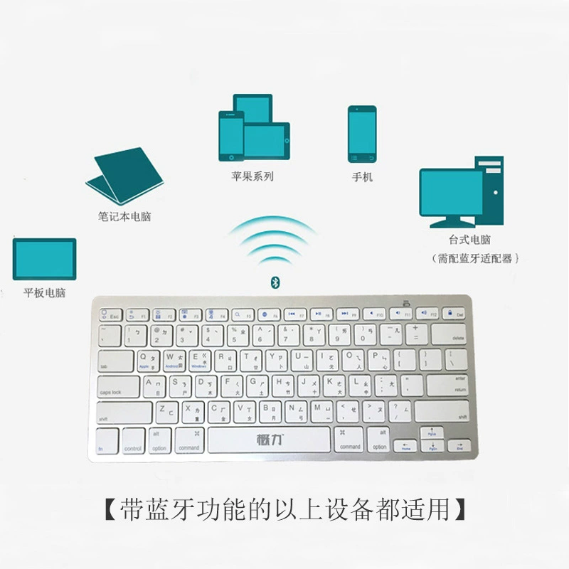 Традиционная заметка версия Cangjie беспроводная Bluetooth клавиатура Испанская грамматика Fede, корейский, русский арабский