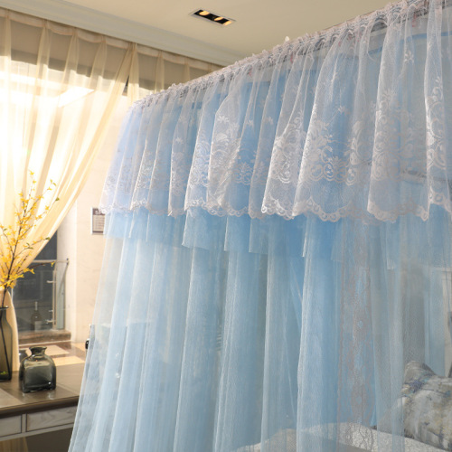 A U-shaped rail palace mosquito net, home rail bracket 1.8 meters floor-standing Nordic ins princess style