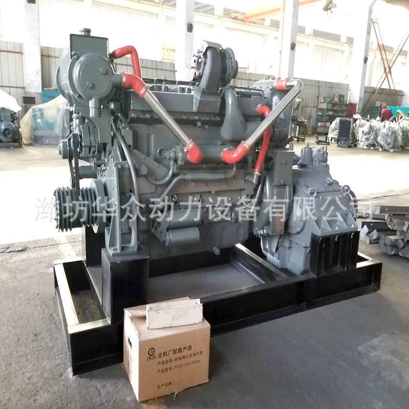 Weifang P10 Steyr морской двигатель вперед 300 Коробка передач Шестицилиндровый главный двигатель рыболовной лодки 6126 с водяным охлаждением