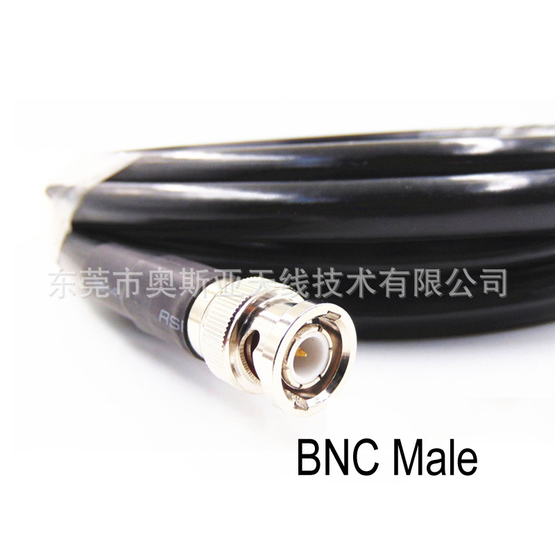 TNC转BNC公头天线延长馈同轴跳长定LMR195黑色线材RG58 3D-FB