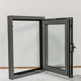 门窗定制厂家断桥铝合金隔音隔热55系列平开窗内开内倒窗卧室阳台