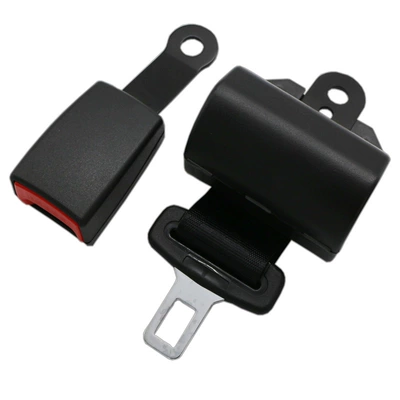 Two-Point Safety Belt for Vehicles, Forklifts, Buses, Sightseeing Cars, Automatic Retractable Seat Safety Belt for Vehicles (Car seat belt) - black-retractor-12m-145-lock-no-bolts