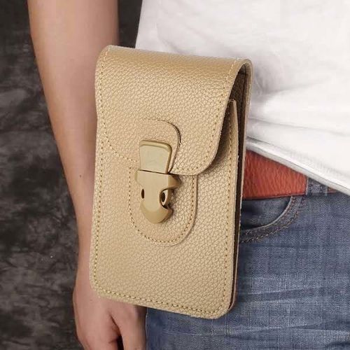 New Men's Thin Double Layer Waist Bag with Belt Multifunctional Mobile Phone Bag Waterproof Mini Pocket Bag Manufacturer Wholesale