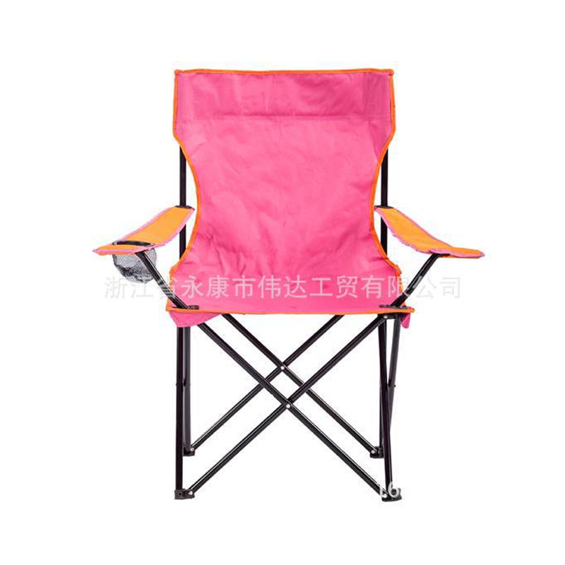 Suministro directo de fábrica sillón de tubo de hierro para adultos Impresión de mosaico de rayas de color creativo silla plegable Impresión de transferencia térmica Silla de camping de flores